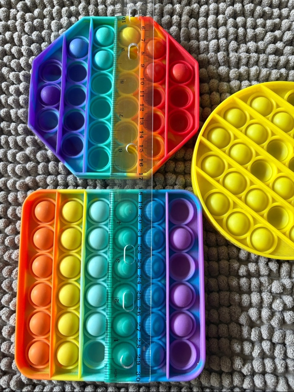 Rainbow Silicone Pop Fidget Toy - Kids Stress Relief